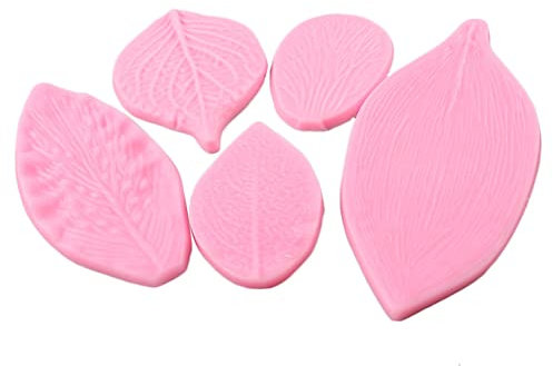 5 Pezzi di Formine Per Biscotti a Foglia, Formine Per Fondente con Foglie 3D, Stampo Per Torta, Foglie Per Cottura, Crosta di Torta, Formine Per Biscotti, Strumento Per Decorare Prodotti da Forno in S