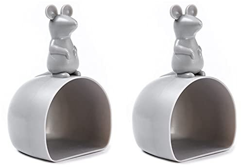 Pyugxab 2 piezas de plástico ratón forma taza de medición pala de agua cuchara creativa casa cocina gadgets y herramientas