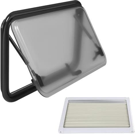 Garbenat Finestra per camper 700 x 400 mm, in lega di alluminio e acrilico e PVC, oscurante, per tutti i tipi di camper