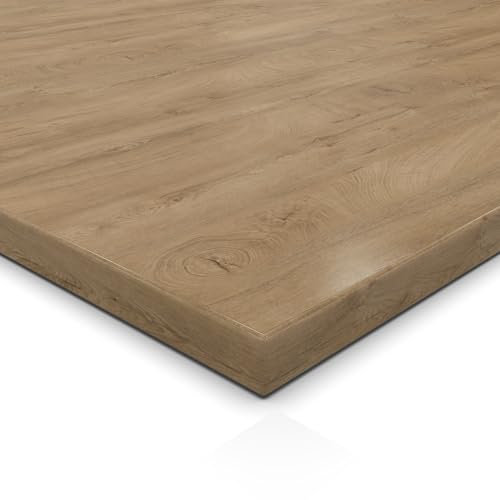 AUPROTEC 19mm Spanplatte Zuschnitt Eiche ENDgrain Classic melaminharzbeschichtet Länge bis 200cm Dekorplatten Zuschnitte mit Umleimer Auswahl: 20 x 60 cm (ABS Kante komplett)