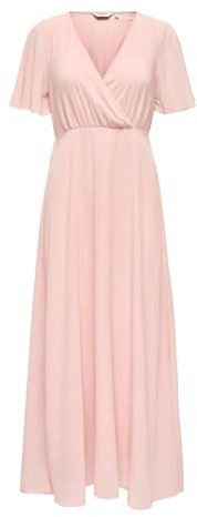 ONLY Onlstar Life S/S Mia Maxi Dress Ptm, Rose fumé, M Femmes