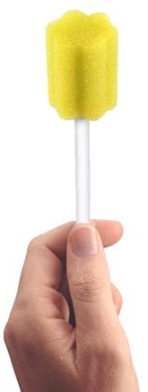 250 Stück Mundpflegestäbchen, Einweg Mundstäbchen zur pflege, Mundpflegeschwamm Tupfer mit geschmack für Reinigung in Zahnkliniken, Geeignet für ältere Menschen, Säuglinge usw. (Zitrone)