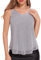 DRESSTELLS Pailletten Oberteil Damen Silber Glitzer Top Spaghetti Ärmellos Shirt Metallic Blaues Glitzertop Frauen Party Sommer Outfit Sexy Vest Disco Tshirt Silver M