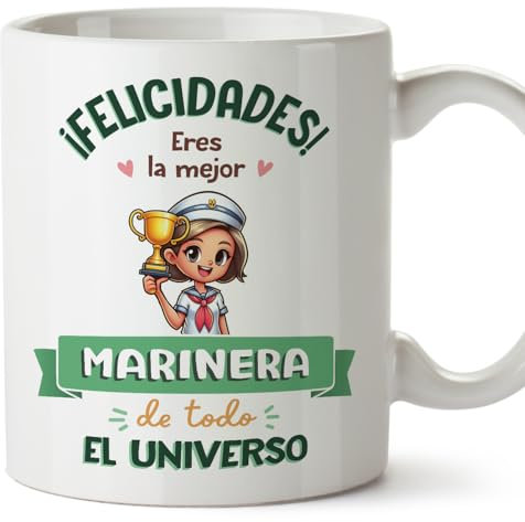 MUGFFINS Tazas para MARINERA mujer - En Español - Mejor Universo Trofeo - 11 oz / 330 ml - Regalo original y divertido