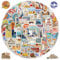 Welt Reise Sticker,100 PCS Sticker Reisen,Sticker Urlaub,Koffer Aufkleber,Berühmte Symbole Sehenswürdigkeiten Travel Sticker,Wasserfest Vintage Reise Aufkleber Set für Koffer Auto Fahrrad Laptop Helm