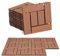 ISOISL 110er Set WPC Terrassenfliesen, 30x30cm Balkonfliesen Klickfliesen, WPC Fliesen für 10m², Bodenbelag mit Drainage und Klicksystem, Terrassendielen Wasserfest, für Balkon Terrasse, Braun