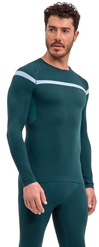 Falke Herren Warm Trend Round Neck Funktionsshirt Langarm Funktionswäsche
