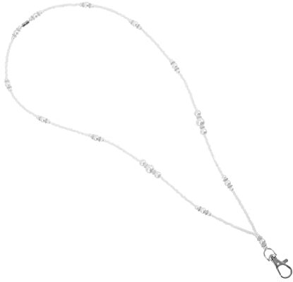 Veemoon Perlen Lanyard Ausweishalter Damen Perlen Schlüsselband Robust Mit Umhängeband Klassischer Stil Für Kreuzfahrten Und Alltag