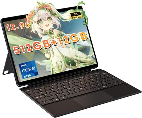 Hi10 Max 2 IN 1 Tablet Laptop Intel Core N100 12.96 3K IPS Screen 12GB RAM 512GB SSD Tablets Windows 11 2.4G/5G Wifi (add keyboard)