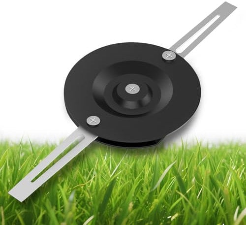 Metal Blade Set for Einhell Cordless Grass Trimmer, yisight 2 Pieces Grass Trimmer Replacement Blade, Includes Cutting Disc & Screws, Grass Trimmer Knife, for Einhell Grass Trimmer