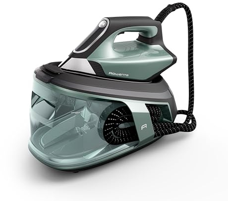 Rowenta Force Pro 500, Centro de planchado, Golpe de vapor de 600 g/min | 8 bares, 2 modos, Tecnología Quicksteam, Suela duradera, Compacto, Colector de cal, Mantenimiento sin esfuerzo, VR9042