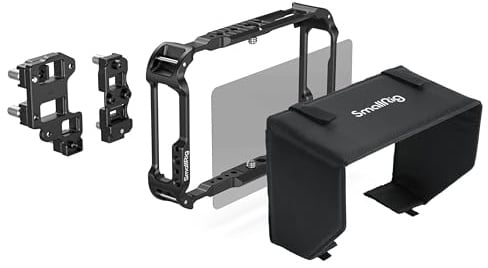 SMALLRIG Monitor Cage Kit for Atomos Ninja TX/TX GO - 5708 | Built-in Multiple Expansion Interfaces, Equipped with for HDMI & USB-C Cable Clamp, a Sun Hood, and a Screen Protector