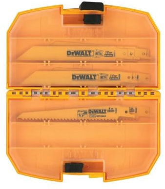DEWALT DW4890 Bi-Metal Reciprocating Saw Blade Tough Case Set, 15-Piece