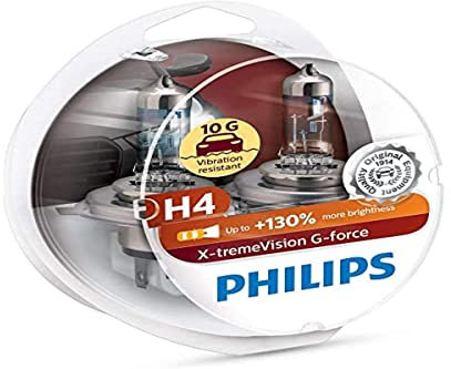 PHILIPS H4 Glühlampe Fernscheinwerfer 60/55W 3500K Fernlicht Halogen Birne 12342XVGS2
