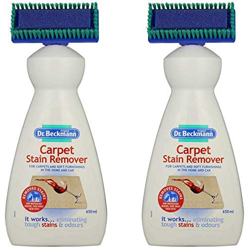 Dr Beckmann Carpet Stain Remover with Cleaning Brush (2 x 650ml)