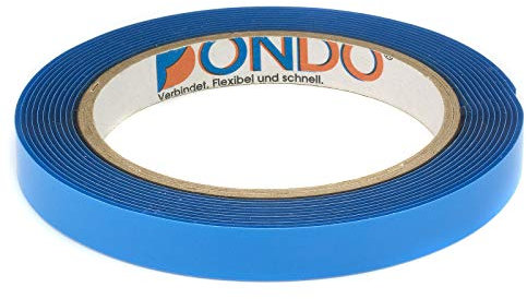 DonDo doppelseitiges Montageklebeband Acryl Klebeband stark klebend transparent 12mm x 3 Meter