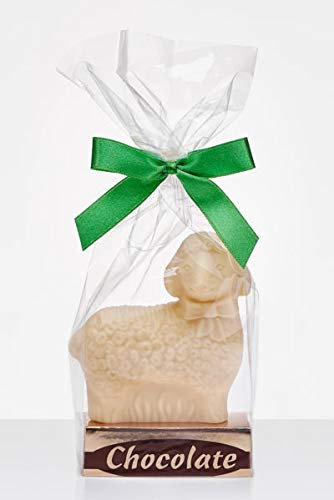 Ostern - Osternester Füllung wählbar - Schokolade - Osterhase - zum Selbstgestalten, Osternester&Füllungen:-Schokoladen-Lämmchen aus weißer Schokolade, Anzahl:2er Set