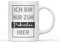 tshirtladen Ich bin nur zum Pöbeln hier Tasse mit Spruch schwarz Keramik Becher 300ml lustige Kaffeetasse Büro Spruchtasse mit Statement für Alltag Arbeit Homeoffice