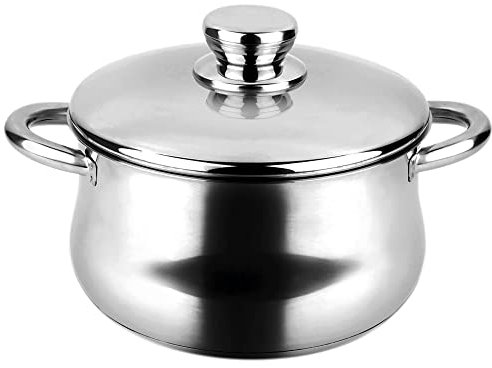 Fagor - Casserole en acier inoxydable argenté 10,2 l avec couvercle, idéale pour les chaudes et les poissons, diamètre 28 cm
