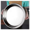 QSCTYG Metal Serving Tray Stainless Steel Thick Flat Round Dish Tray Charger Plates Silver Serving Tray Cake Metal Deep Plate Dinner Dish Plate Sets 88 (Color : 40cm x H4.5cm)