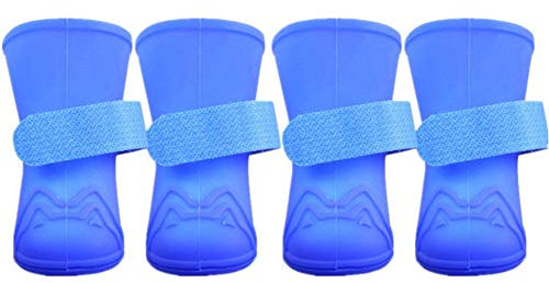 llasm Hundesocken Hundeschuhe Pfotenschutz Hundeschuhe Pfotenschutz Winter Rubber Reinforcement Hunde Schuhe Schnee for Small Medium Large Dogs Blue,#1