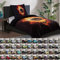 Sanilo® Bettwäsche 135x200 cm, 100% feinste Baumwolle, 2-teilig, Bettbezug, Kissenbezug 80x80cm, Oeko-TEX Zertifiziert (Totenkopf in Flammen, 2-teilig 135x200 cm)