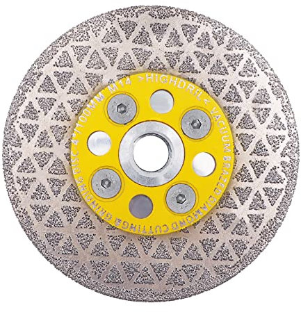 HIGHDRIL Disque Diamant 100mm - Lame de scie diamantée galvanisée pour la coupe et le ponçage de carreaux céramique porcelaine granit marbre