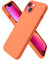 ORNARTO kompatibel mit iPhone 13 6,1 Silikon Case, Hülle Ultra Dünne Voller Schutz Flüssig Silikon Handyhülle Schutz für iPhone 13(2021) 6,1 Zoll Orange