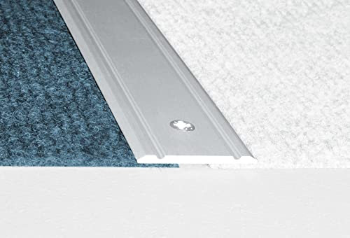 Effector Übergangsleiste zum Schrauben, 180 cm, 30x2 mm, Silber, Übergangsprofil Höhenausgleich, Eloxiertes Aluminium Winkelprofil, Türschwellen Leiste