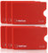 WallTrust Housse de Protection RFID pour Cartes de crédit, Lot de 6, Rouge