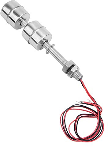 Wasserstandssensor, Edelstahl M6 Muttern und Unterlegscheiben 6803 Lager Dual Ball Edelstahl Flüssigkeitsstandssensor Schwimmerschalter für Wassertank, Pool und Aquarium(Floating body 100mm)