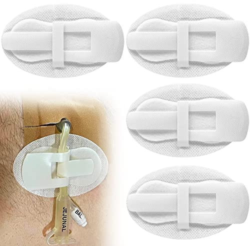 Catheter Stabilising Device Feeding Tube Holder PD Dialysis Plasters for Peg Tube J Tube G-Tube Peritoneal Dialysis Accessories Drain Cath Stabiliser Adhesive Bandages (Pack of 5)