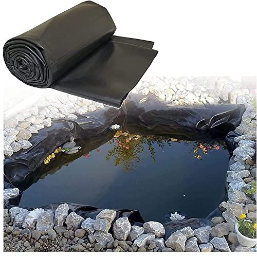 YOEBI HDPE-Teichfolie, Premium Teich Steinfolie, Undurchlässiger Film Für Koiteiche, Bachläufe, Brunnen, Wasserspiele, Wasserfall Und Gartenteich,1 * 2m