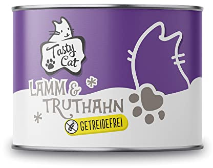 Tasty Cat Nassfutter für Katzen Lamm & Truthahn 6 x 200g. | getreidefrei | zuckerfrei