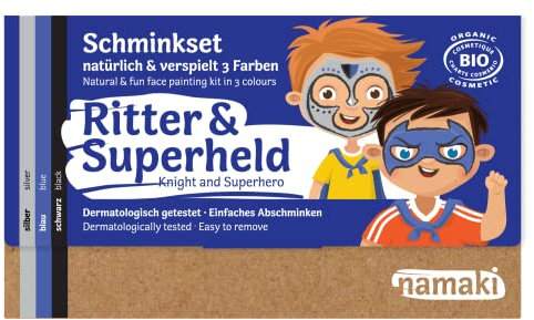 namaki Schminke - Ritter & Superheld - 3 Farben Ritter & Superheld
