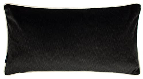 Paoletti Torto Rectangular Polyester Filled Cushion,Black/Ivory