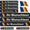INDIGOS UG Fahrrad Aufkleber Rumänien - 13 Fahnenaufkleber wehend - Sticker selbst gestalten - Autoaufkleber- Motorrad - Namensaufkleber wasserfest personalisiert - Wunschtext