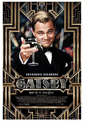 ZAPORA Filmposter The Great Gatsby, Leinwand-Poster, Wandkunst, Dekor, Bild, Gemälde für Wohnzimmer, Schlafzimmer, Dekoration, ungerahmt, 30 x 45 cm