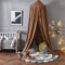 Flipped Warmth Polyester Betthimmel, Himmelbett Vorhänge Kinderzimmer Insektenschutz Baldachin Deko Moskitonetz Atmungsaktiv, Betthimmel Mädchen,Braun