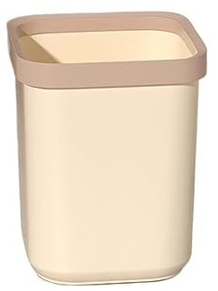 Poubelle Cuisines Poubelle en plastique sans couvercle, grande capacité, couleur crème, seau de stockage for salon, chambre à coucher, cuisine, 14 litres Bureau à domicile - Contient les déchets