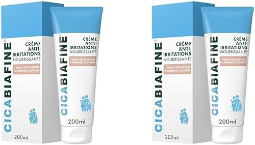 Cicabiafine | Crème Anti-Irritations Nourrissante (lot de 2 tubes de 200 ml) – Crème hydratante pour peaux extra-sèches à tendance atopique – Crème corporelle réparatrice enrichie en glycérine