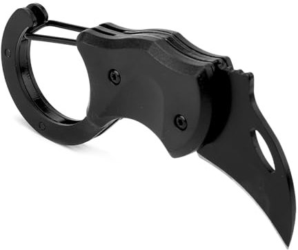 DAKLUNAR Schlüsselanhänger Messer Schwarz, Mini Taschenmesser Klein Schlüsselanhänger Mini Scharf Klappmesser, Messer mit Karabiner, Geschenke für Männer, EDC Messer für Outdoor Camping