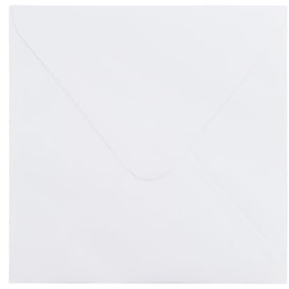 Florence Briefumschläge Weiß - 120 gms - Selbstklebende Umschläge Ohne Fenster - für Briefpapier, Karten Basteln, Einladungen und Postkarten - 14 x 14 cm