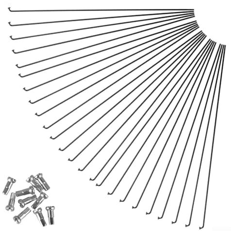 Paquete de 24 radios de bicicleta de acero, 278 mm, 270 mm, 261 mm, 264 mm, radios y pezones de repuesto para bicicletas de carretera de 27.5/26/29 pulgadas (270 mm)