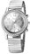 JewelryWe Damenuhr Elastische Leuchtende Uhr: Glitzer Zirkonia Diamant Analog Quarz Armbanduhr Damen Silber Edelstahl Stretch-Armband Lässige Uhr mit Zugarmband und Leuchtzeiger