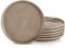 vancasso Playa Ceramic Dinner Plates for 6, Elegant Dinnerware Set, 10.25 Inch Pasta Plate, Dessert Plate, Salad Plates, Microwave, Oven and Dishwasher Safe, Brown