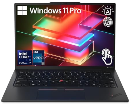 Lenovo ThinkPad X1 Carbon G12 Ordinateur portable professionnel, 14 FHD+ (1920 x 1200), écran tactile, Intel Core Ultra 7 165U, 32 Go de RAM LPDDR5X, SSD PCIe 1 To, Wi-Fi 6, lecteur FP, HDMI, KB