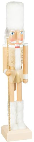 BargainsMania Light Up Nutcracker - Natural - Create A Christmassey Feeling In Your Home With This Light Up Nutcracker -Part Of The Perfect Light Trend - Size: 50cm