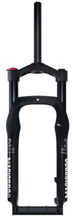 BSFHQS Forcella Ammortizzata per Bici Elettriche da 20 26 Pollici 4.0 Pneumatici Fat Bikes Forcella Pneumatica 120mm Corsa Forcella Anteriore 1-1/8'' QR 9mm per Snow Beach(Straight-Manual,20)