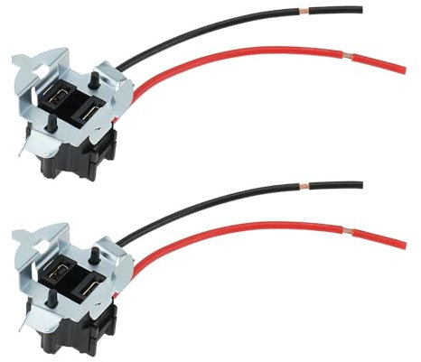 Briny River Lot de 2 Supports de Base d'ampoule Halogène H7 pour Voiture Adaptateur de Prise Faisceau de Câbles Adapté Aux Ampoules LED HID Halogènes H7 (Longueur de Ligne 18 Cm)